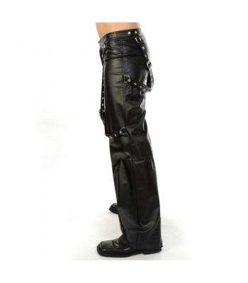 Men Industrial Gothic Pants with Straps & Chains